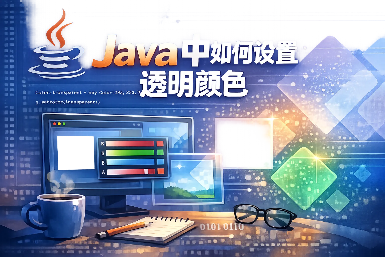java中如何设置透明颜色