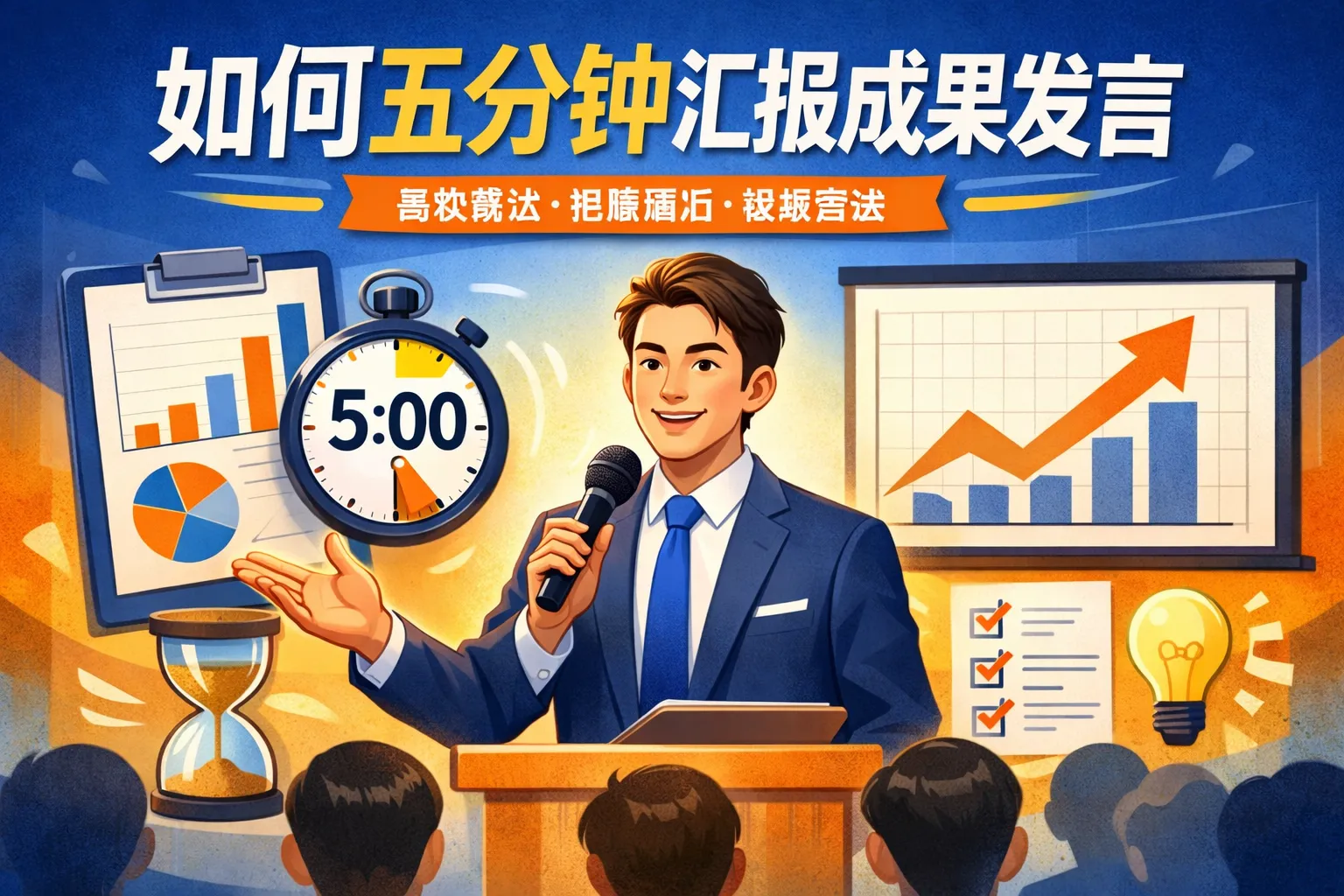 如何五分钟汇报成果发言