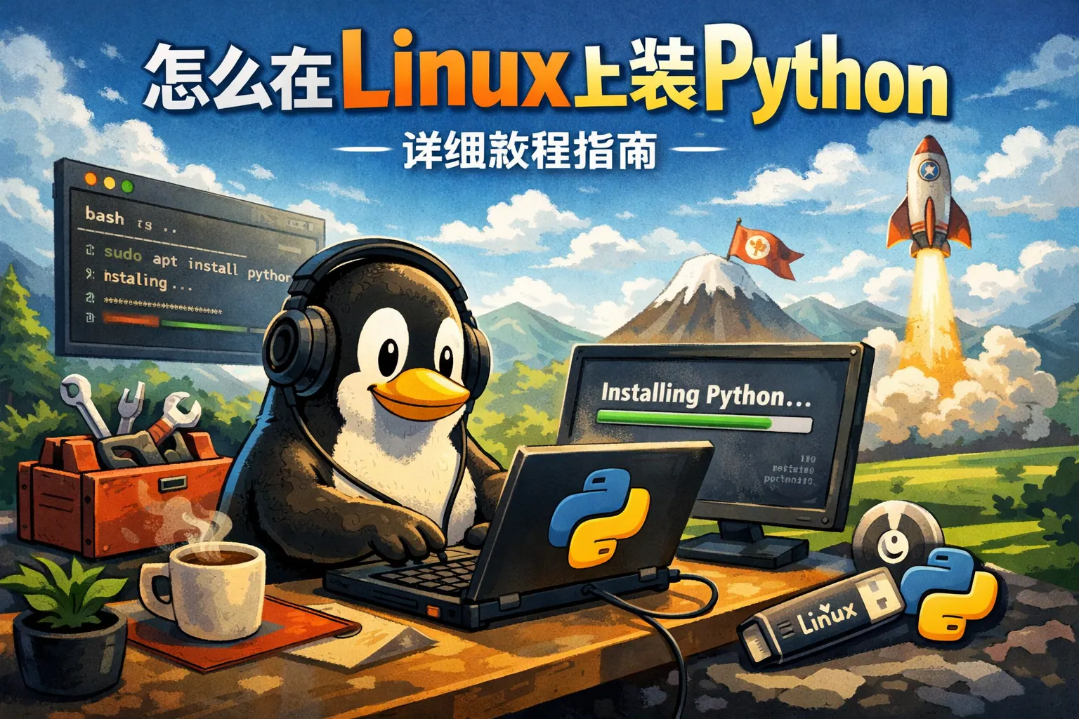 怎么在linux上装python