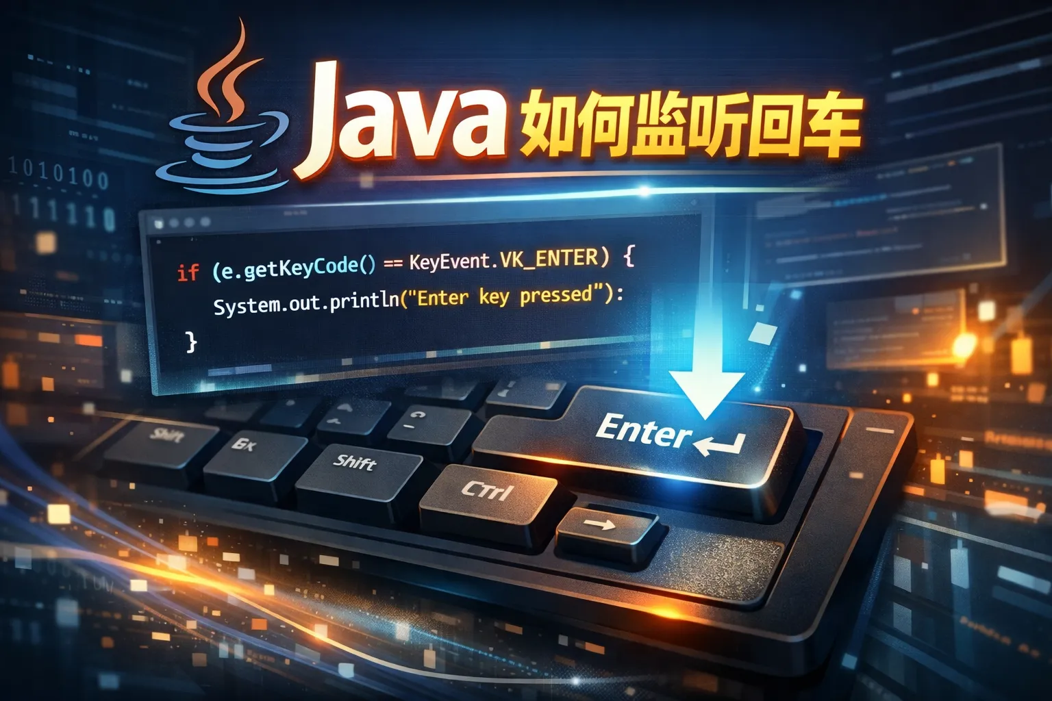 java如何监听回车
