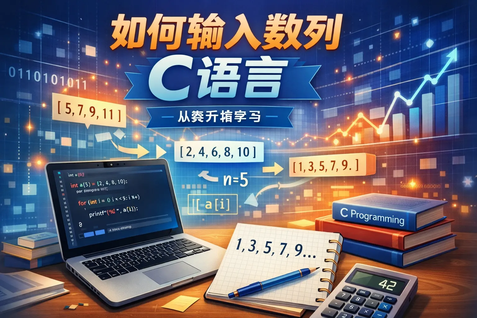 如何输入数列c语言