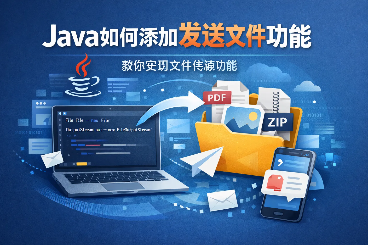 java如何添加发送文件功能