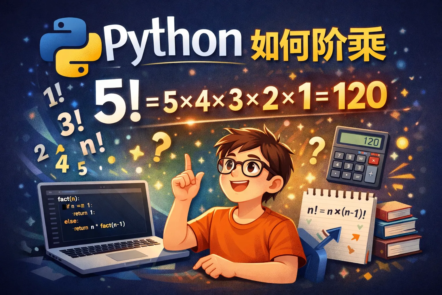 python如何阶乘