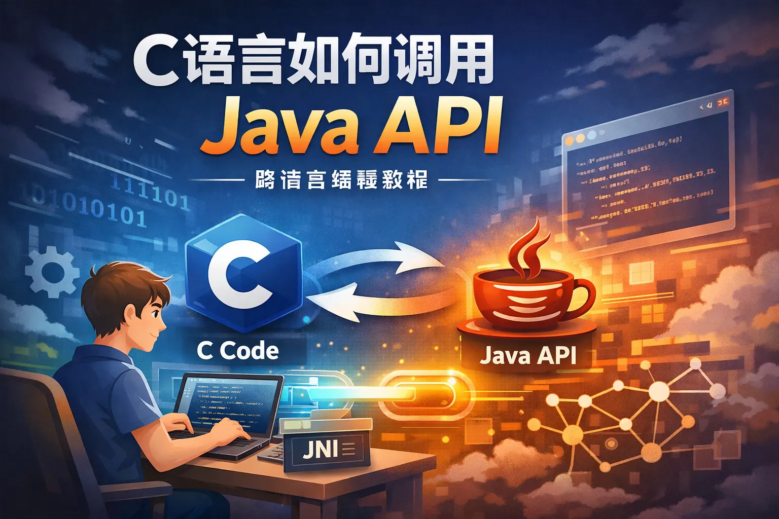 c语言如何调用javaapi