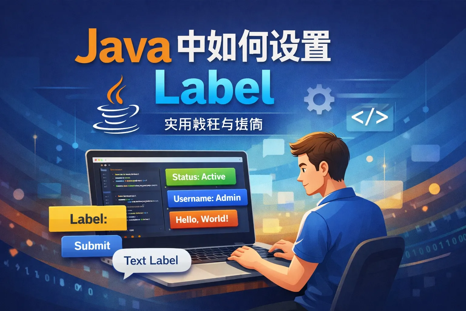 java中如何设置label