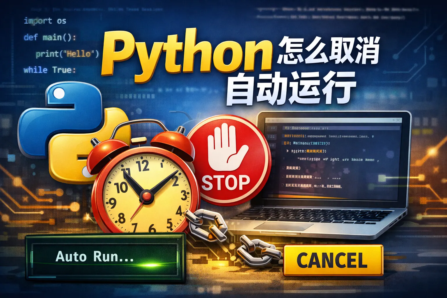 python怎么取消自动运行