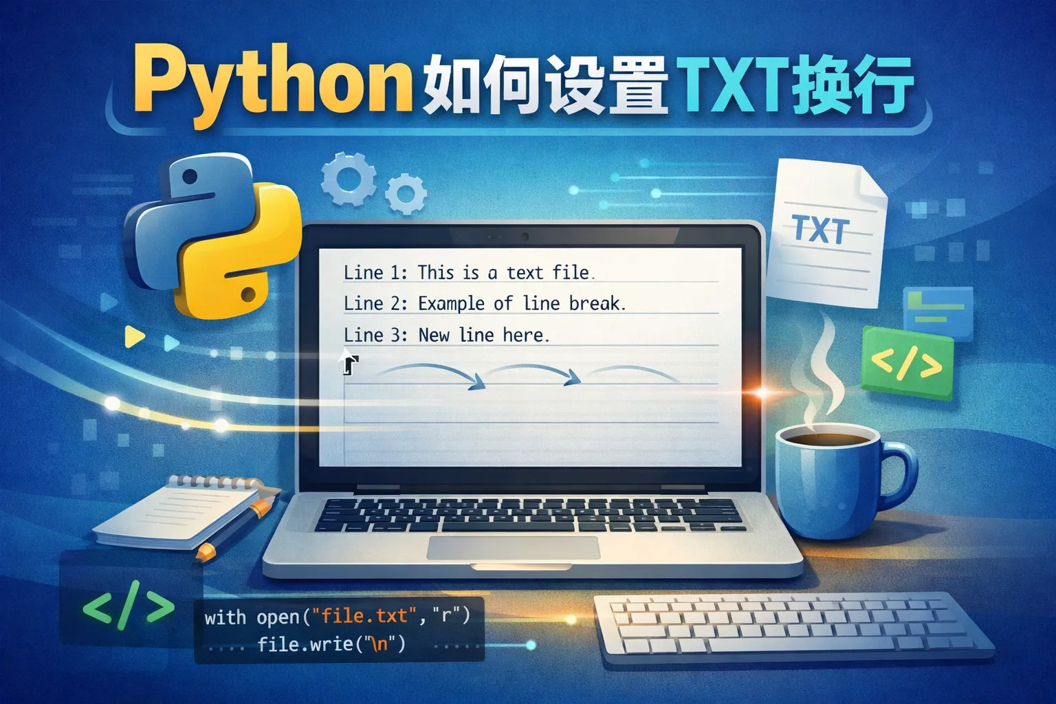 python如何设置txt换行