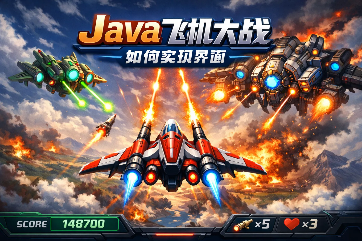 java飞机大战如何实现界面