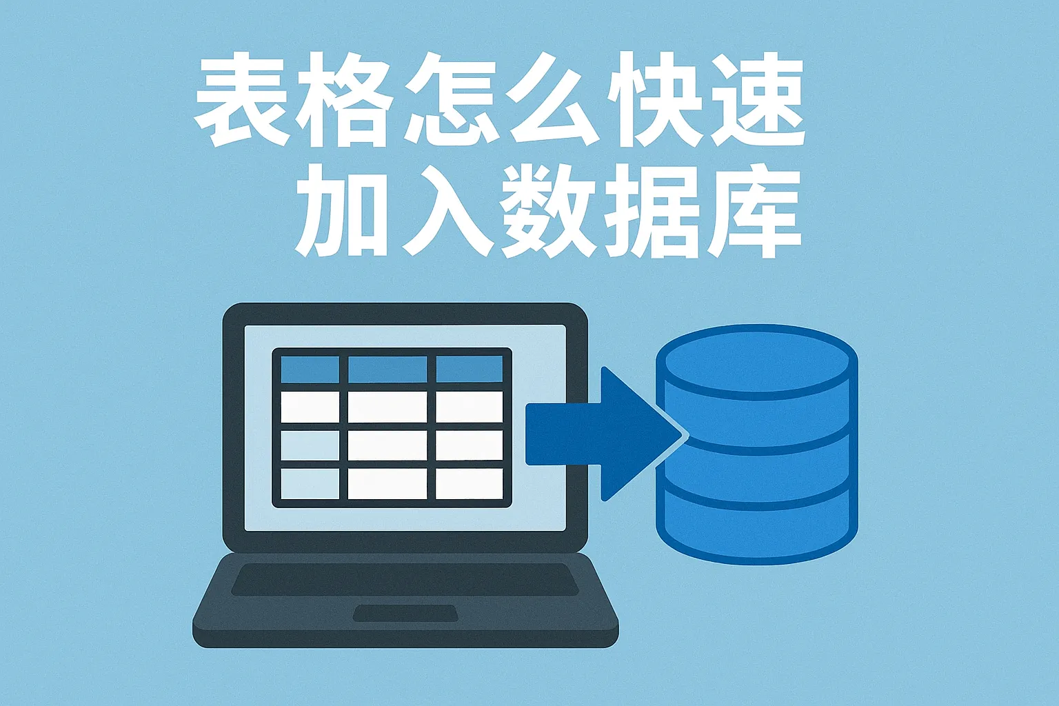 表格怎么快速加入数据库