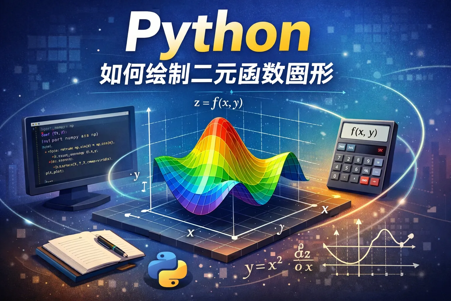 python如何绘制二元函数图形