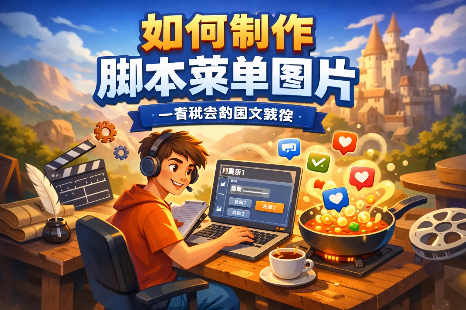 如何制作脚本菜单图片