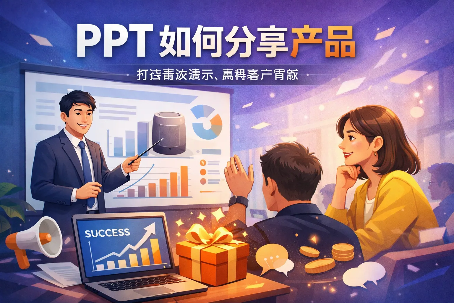 ppt如何分享产品