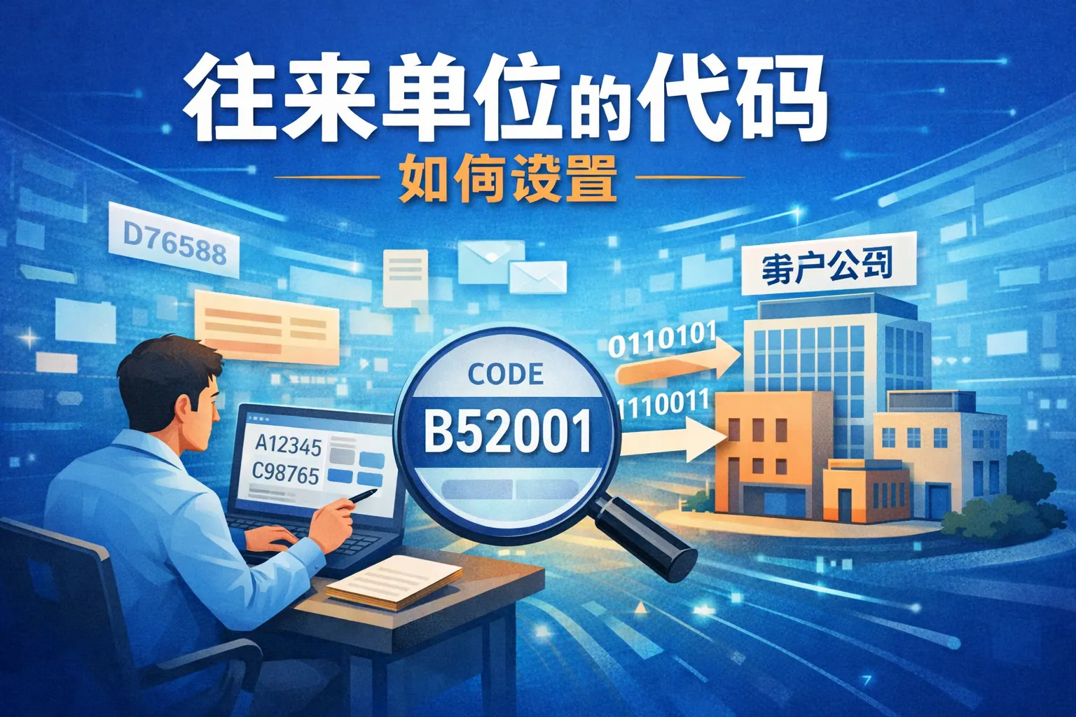 往来单位的代码如何设置