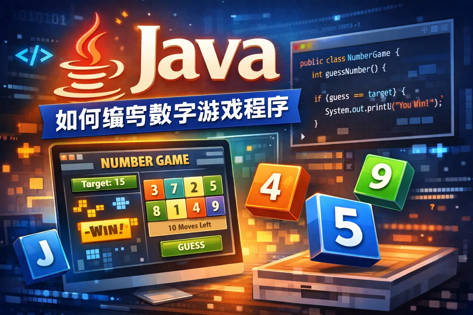 java如何编写数字游戏程序