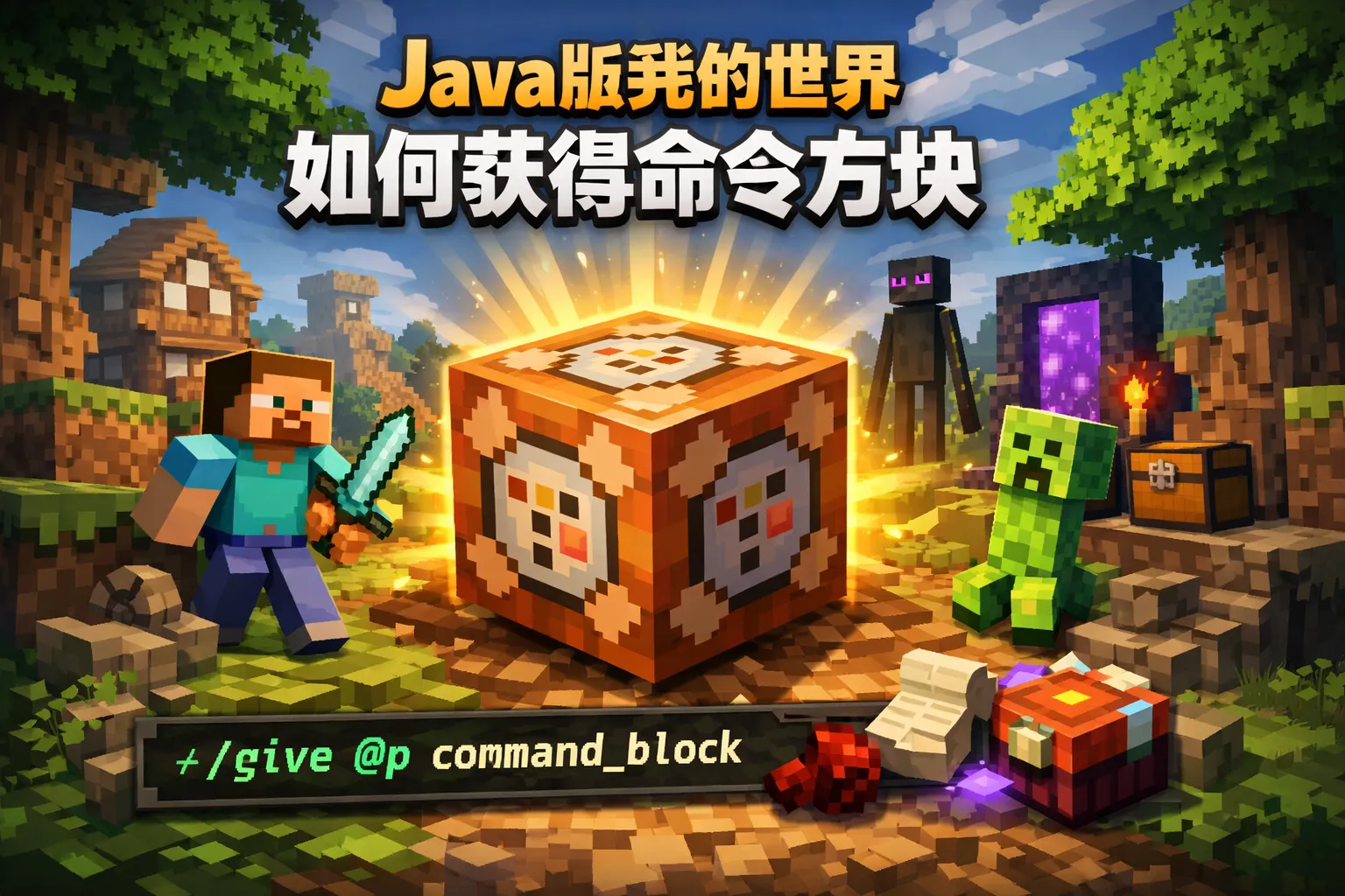 java版我的世界如何获得命令方块
