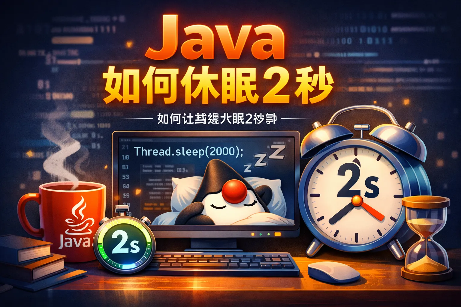 java如何休眠2秒