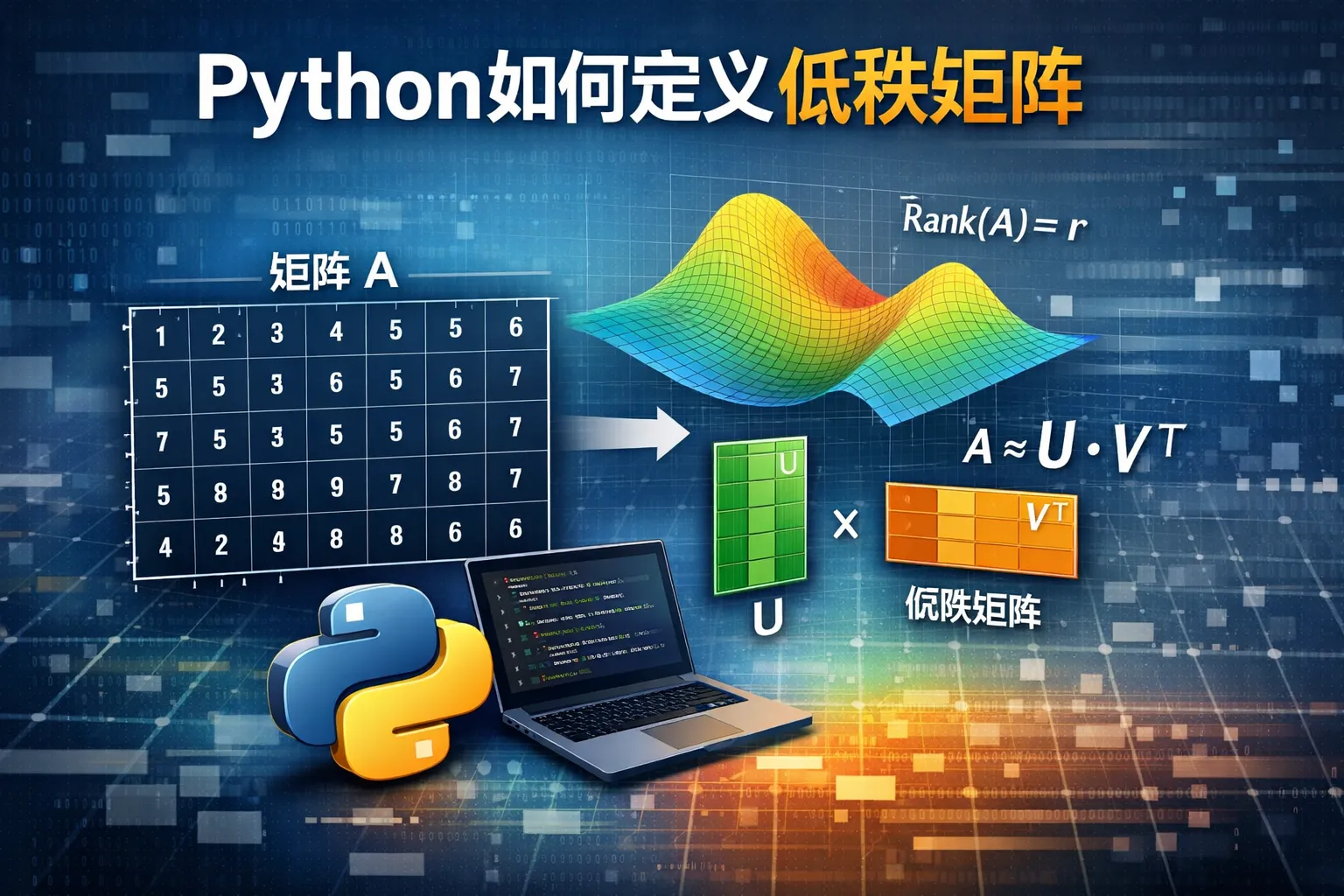 python如何定义低秩矩阵