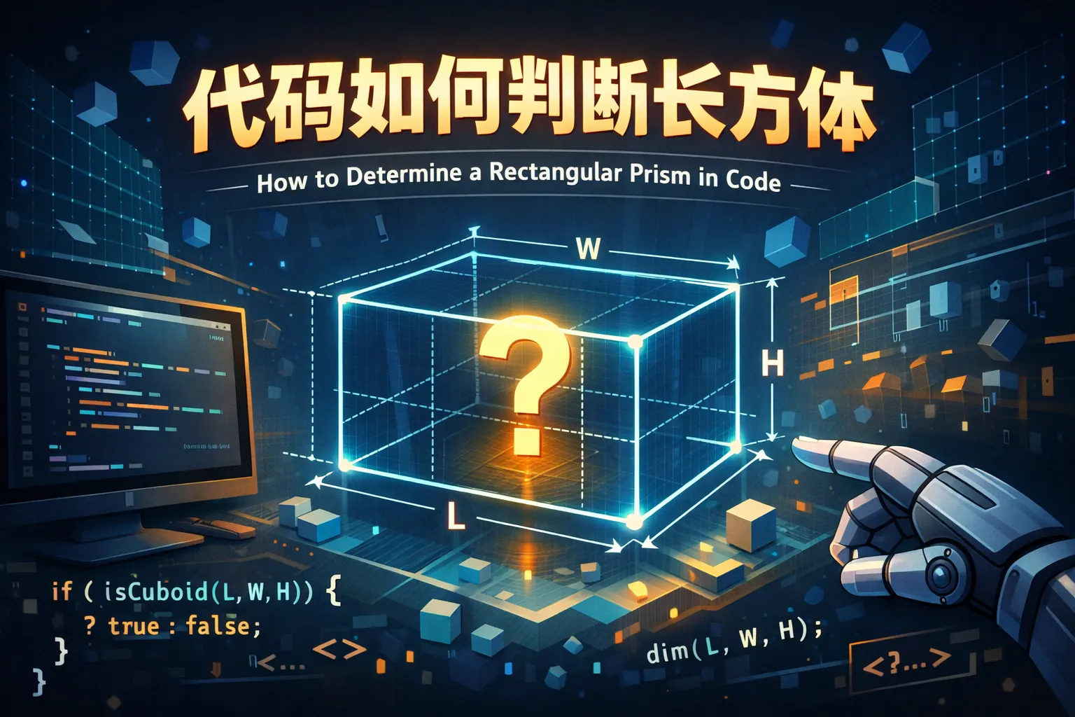 代码如何判断长方体