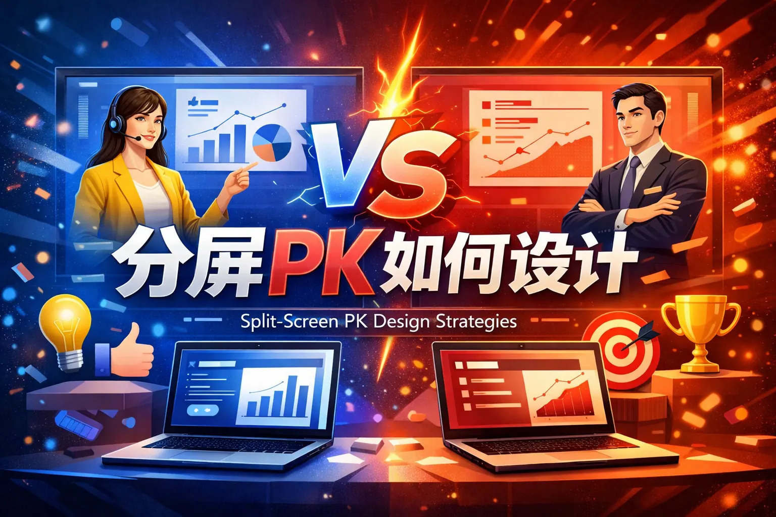 ppt分屏PK如何设计