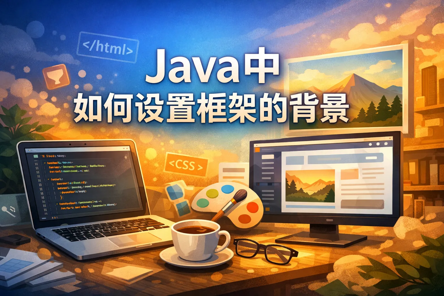 java中如何设置框架的背景