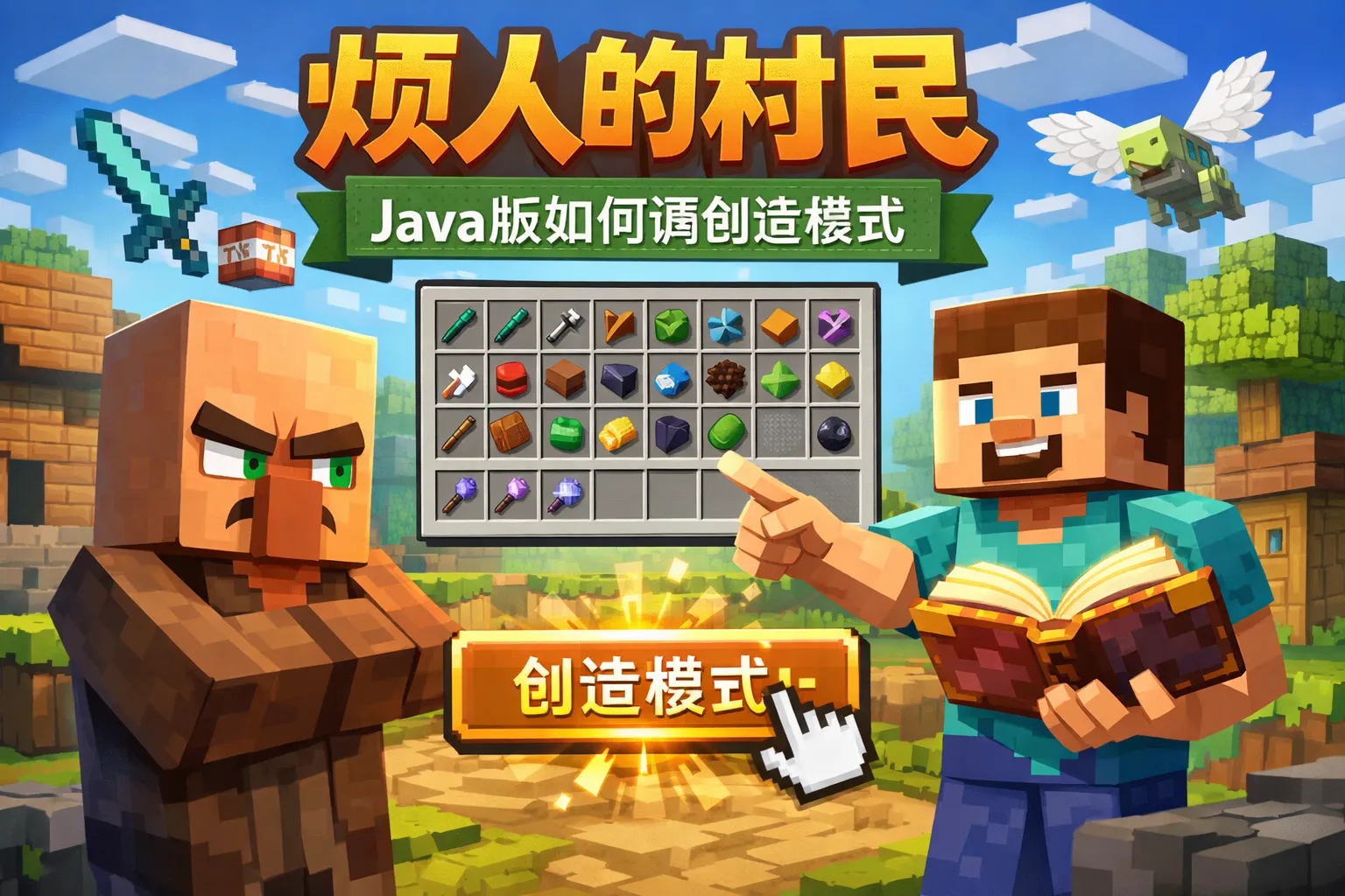 烦人的村民java版如何调创造模式