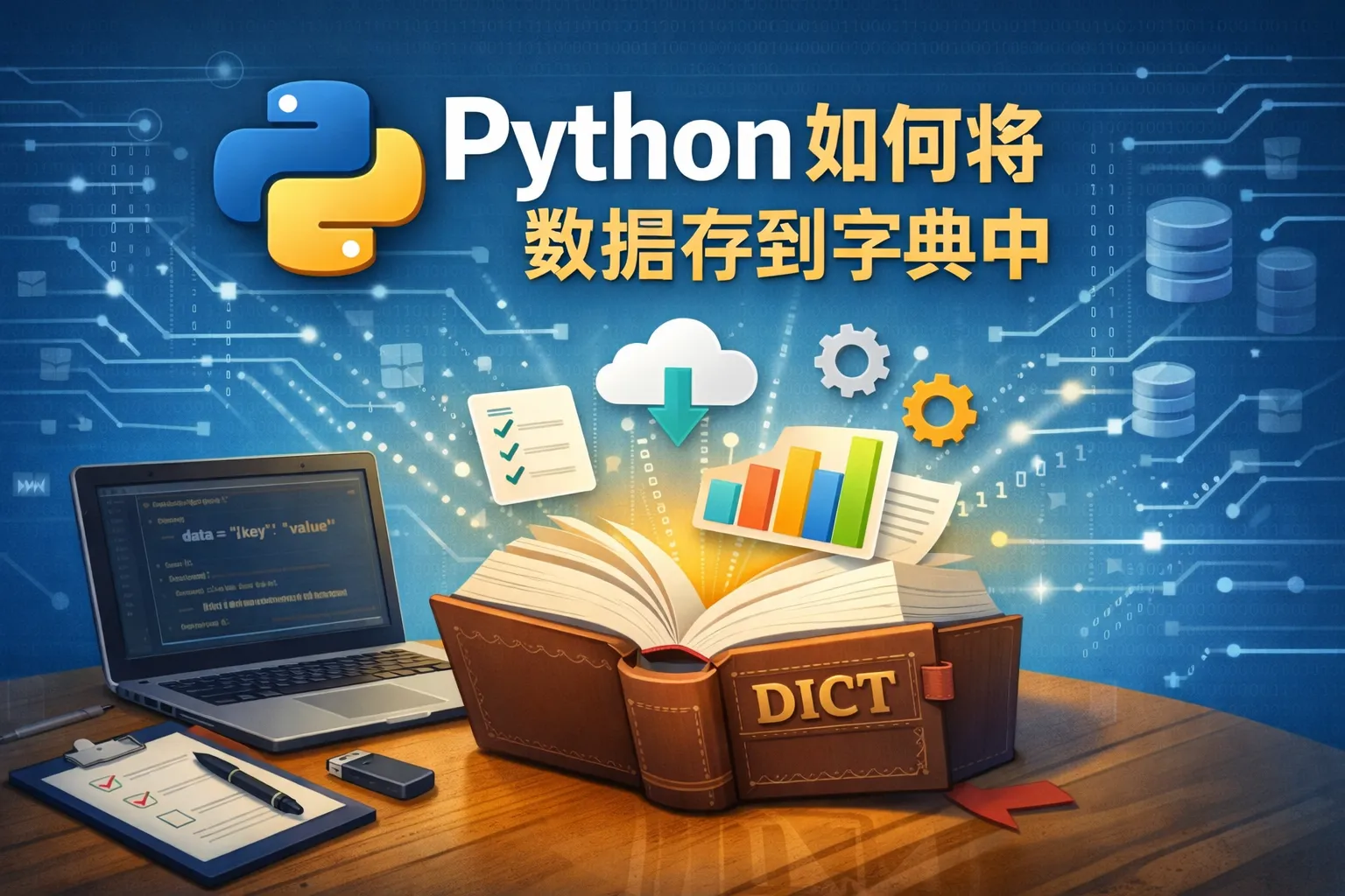 Python如何将数据存到字典中