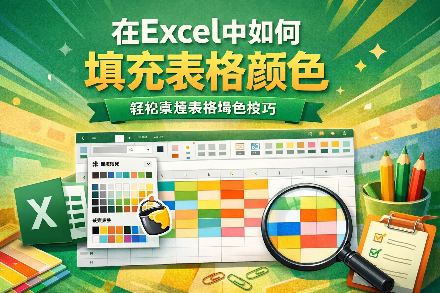 在excel中如何填充表格颜色