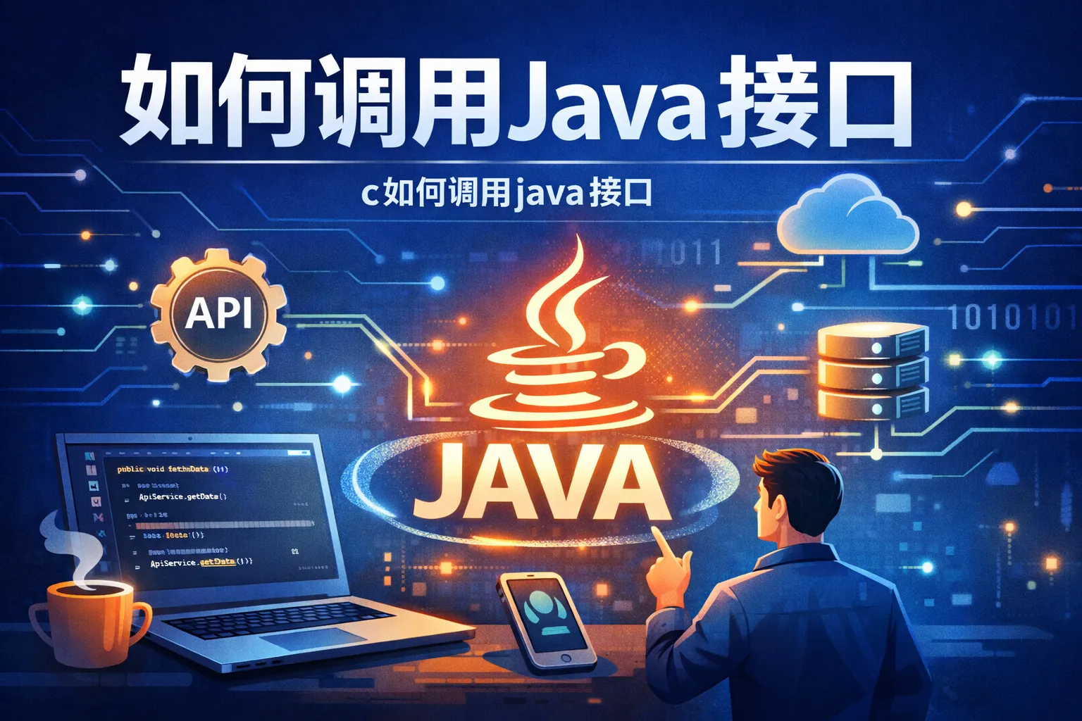 c如何调用java接口