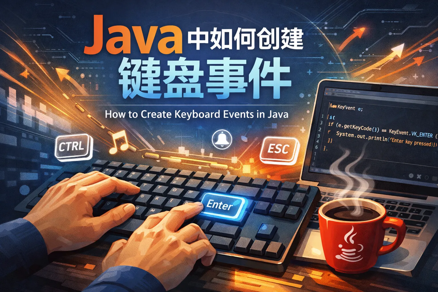 java中如何创建键盘事件