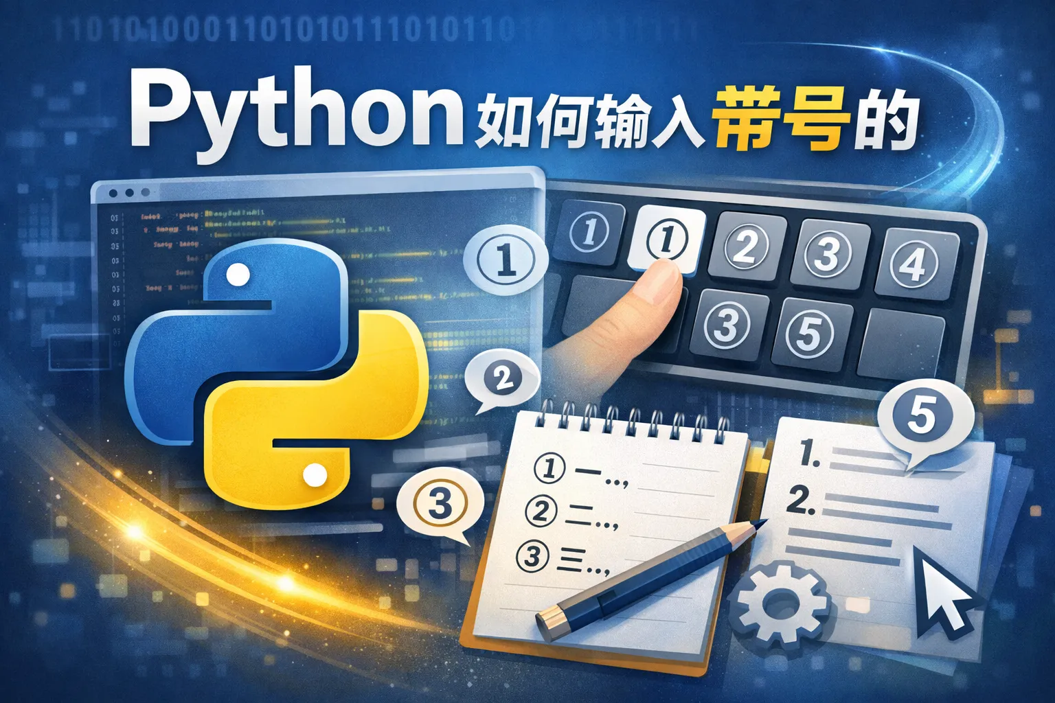 python如何输入带号的