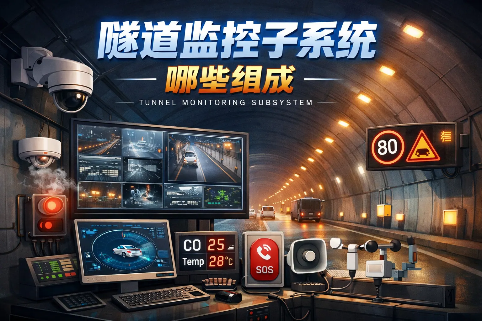 隧道监控子系统哪些组成