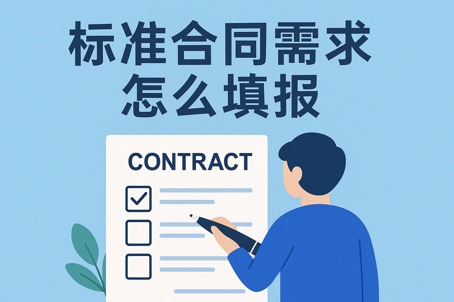 标准合同需求怎么填报的