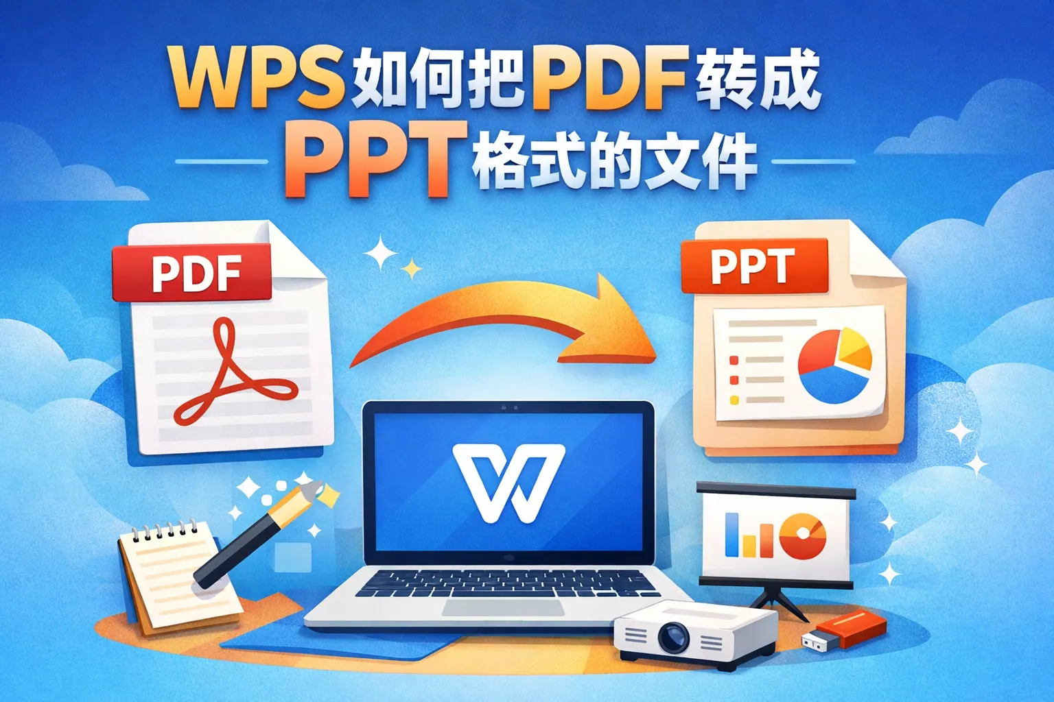 wps如何把pdf转成ppt格式的文件