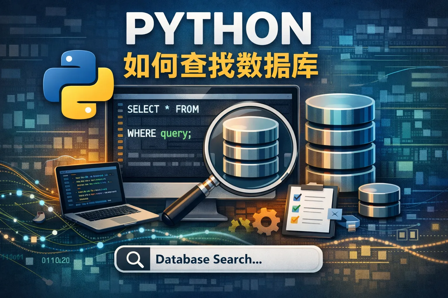 python如何查找数据库