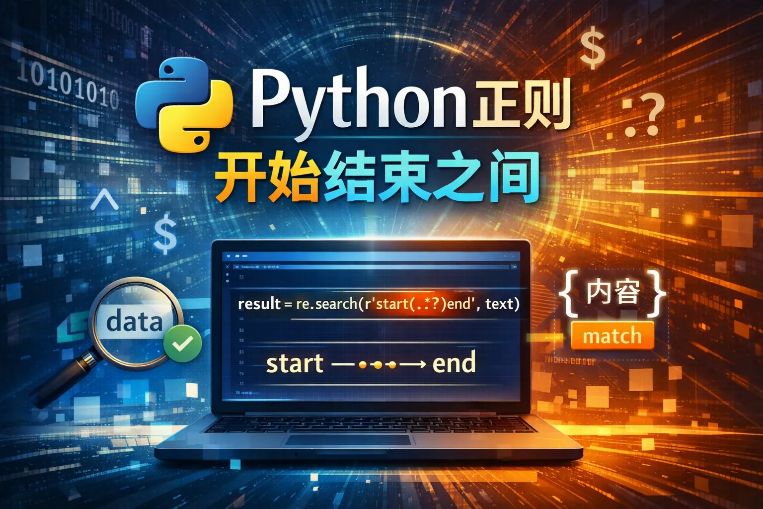 python正则开始结束之间的