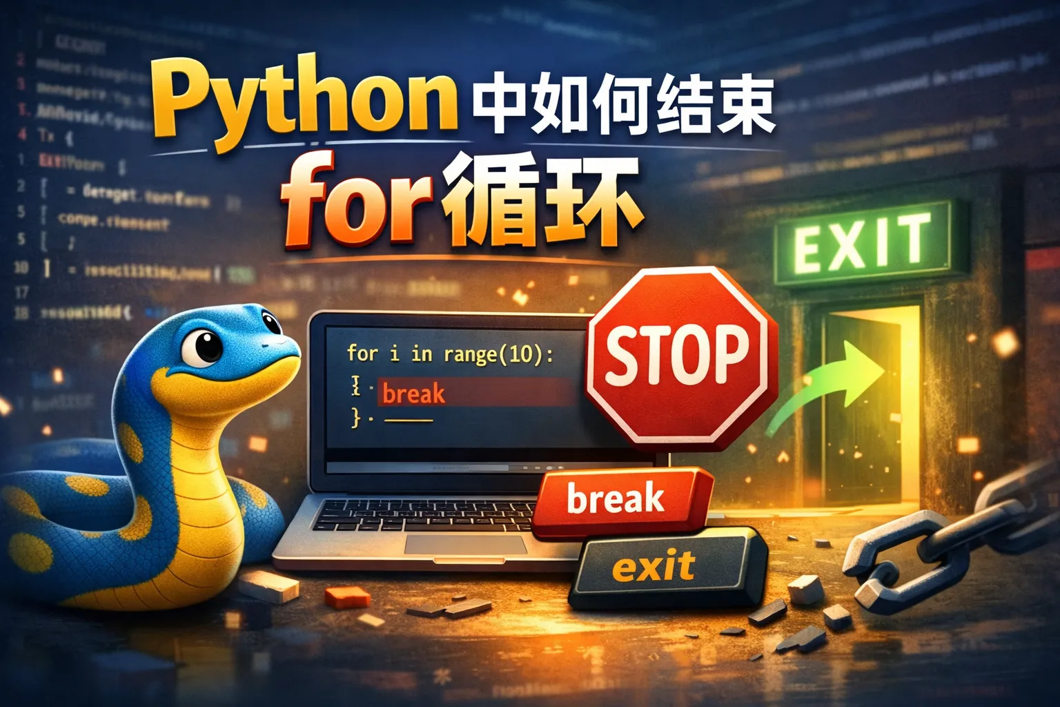 python中如何结束for循环