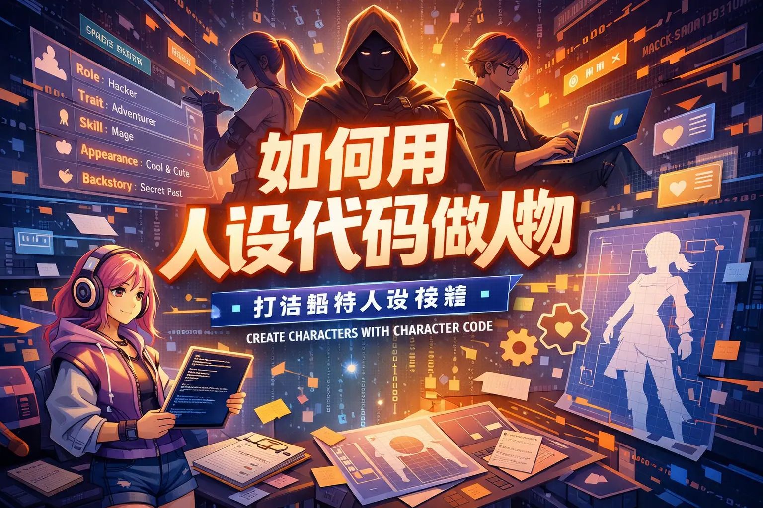 如何用人设代码做人物