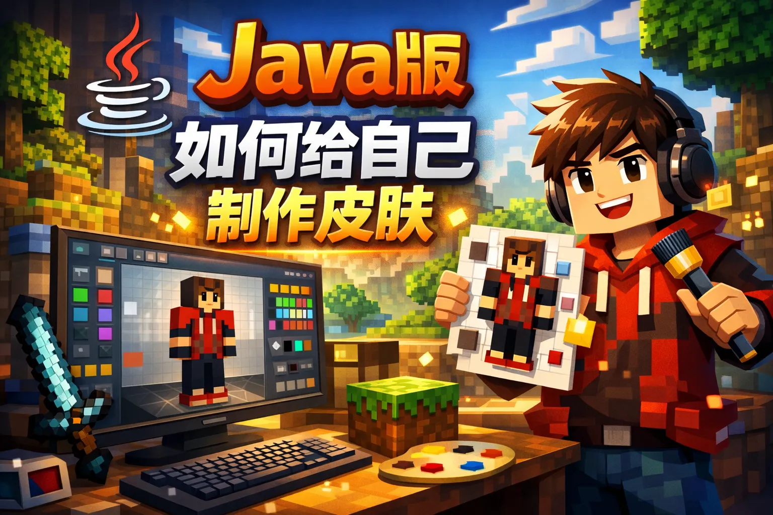 java版如何给自己制作皮肤