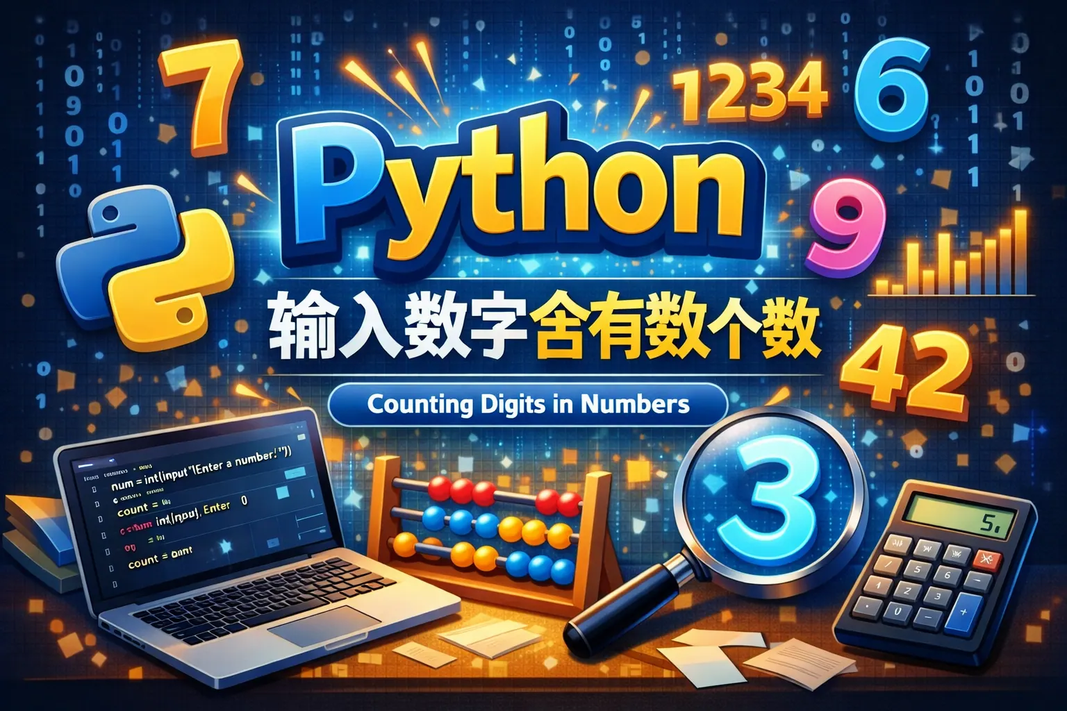 python输入数字含有数的个数