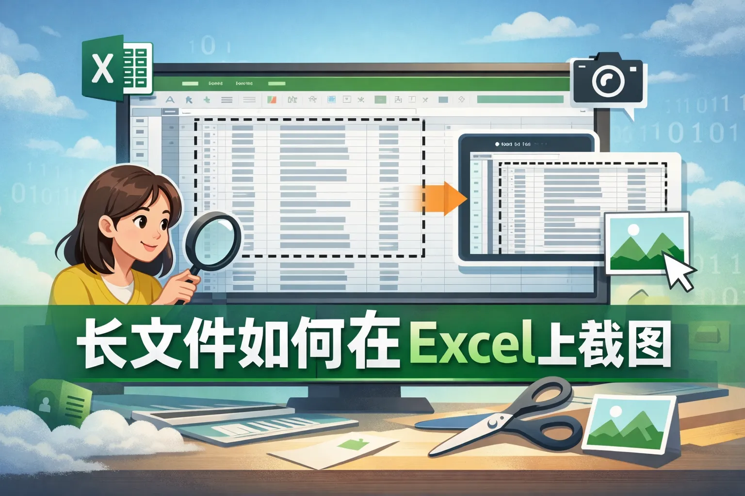 长文件如何在excel上截图