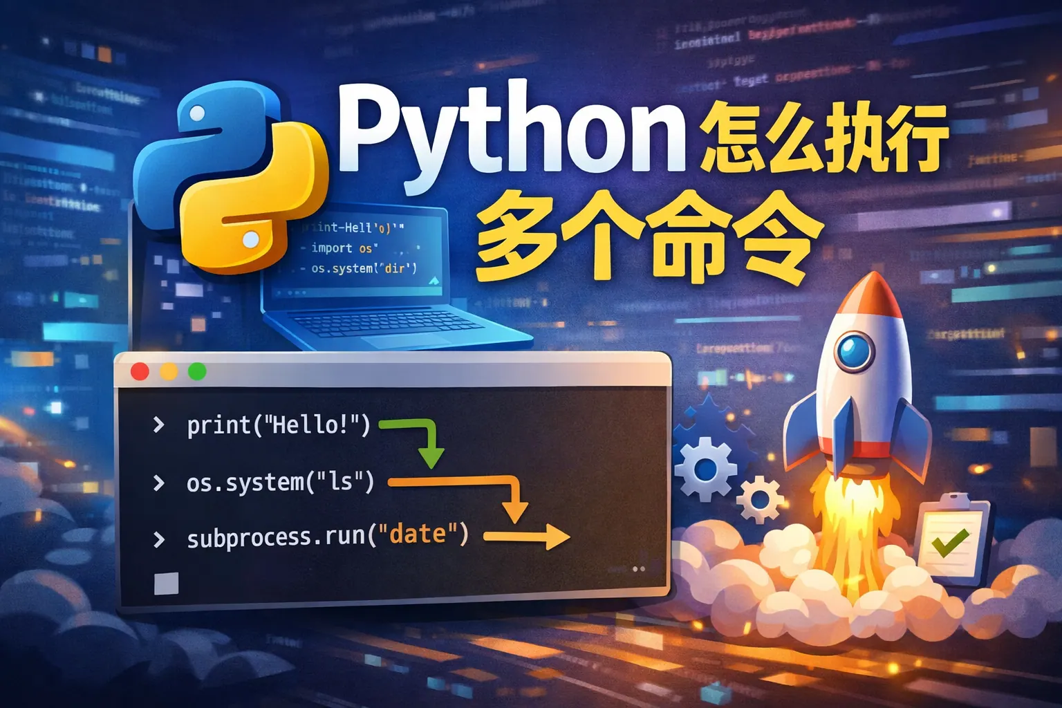 Python怎么执行多个命令