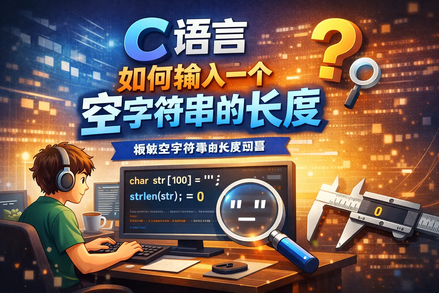 c语言如何输入一个空字符串的长度