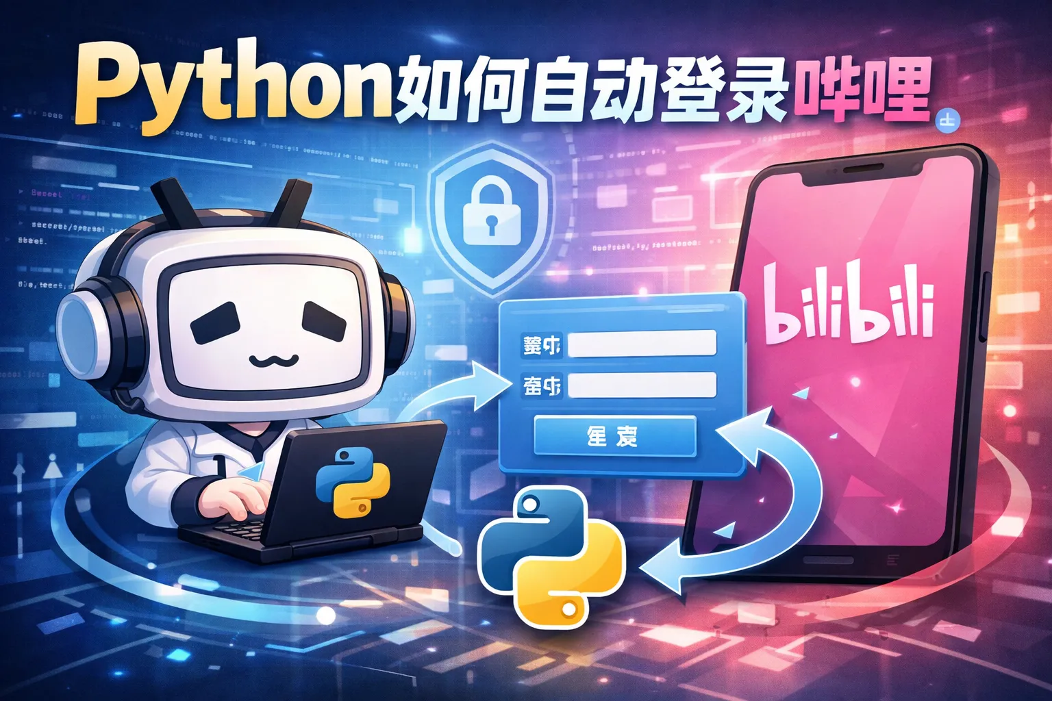python如何自动登录哔哩