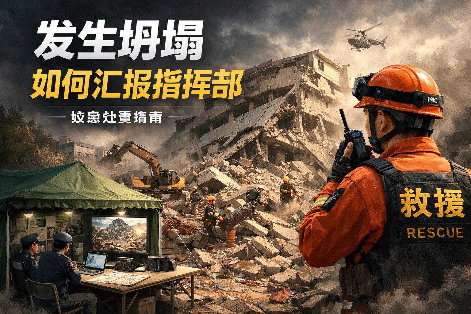 发生坍塌如何汇报指挥部