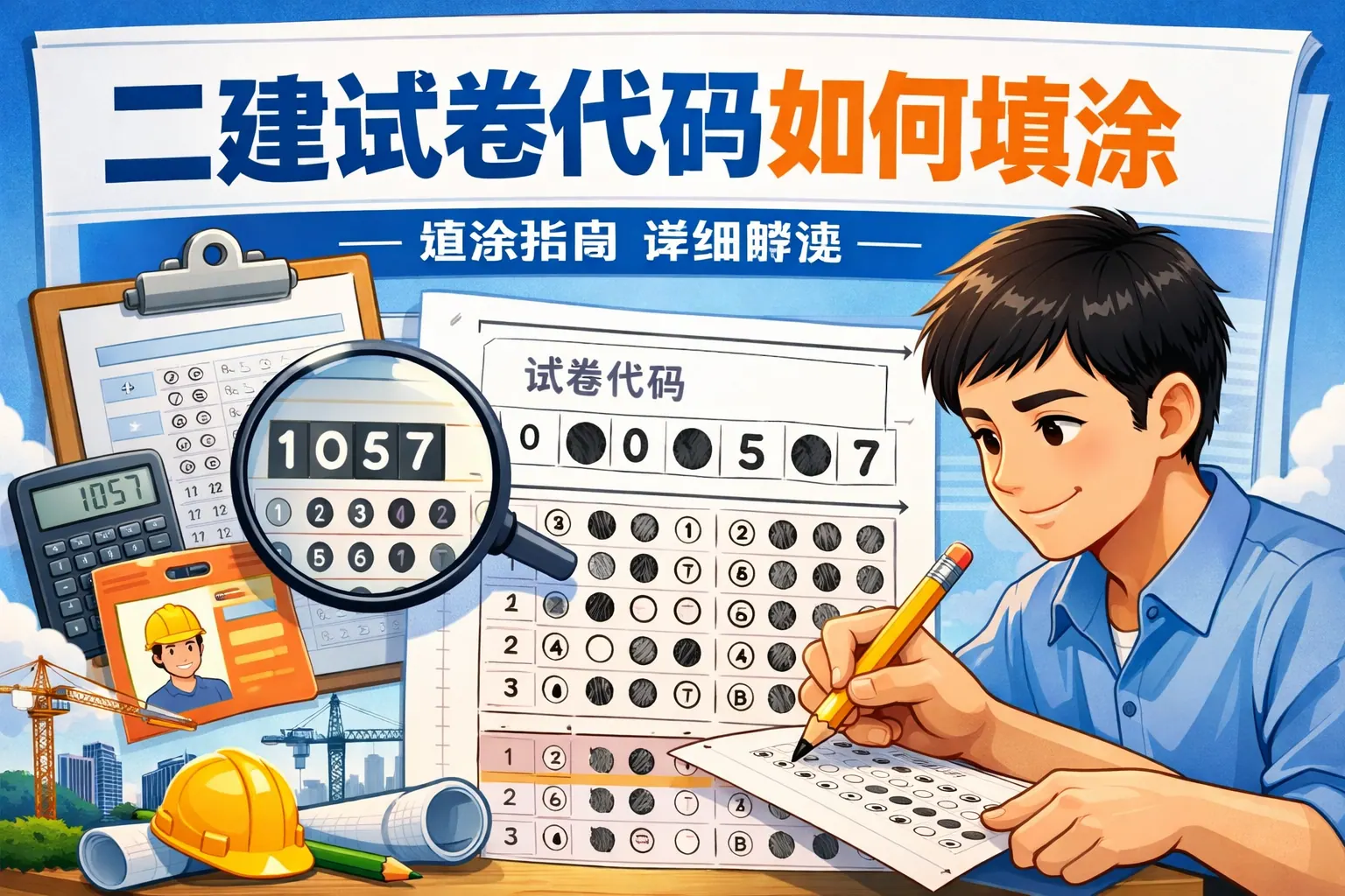 二建试卷代码如何填涂