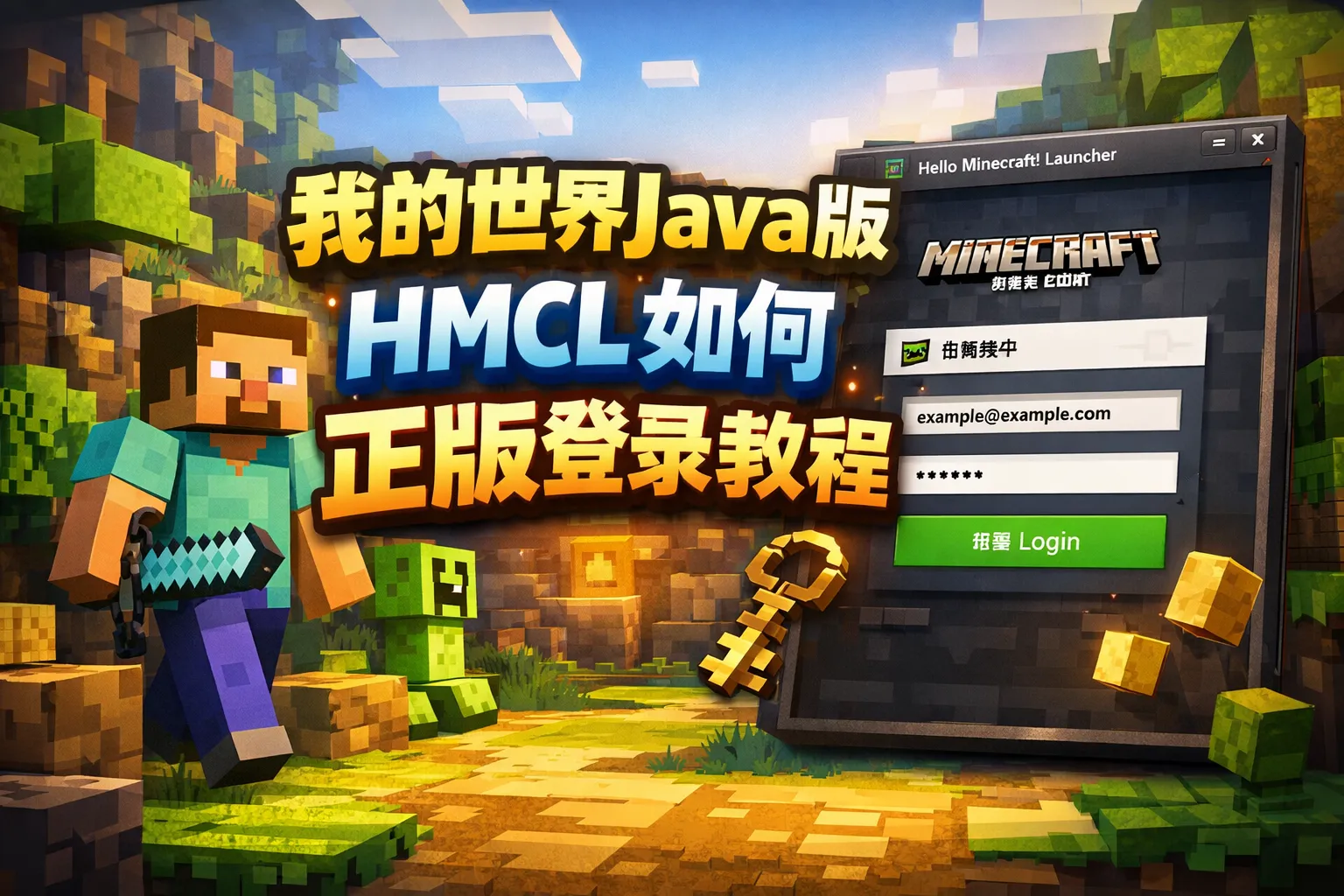 我的世界java版hmcl如何正版登录