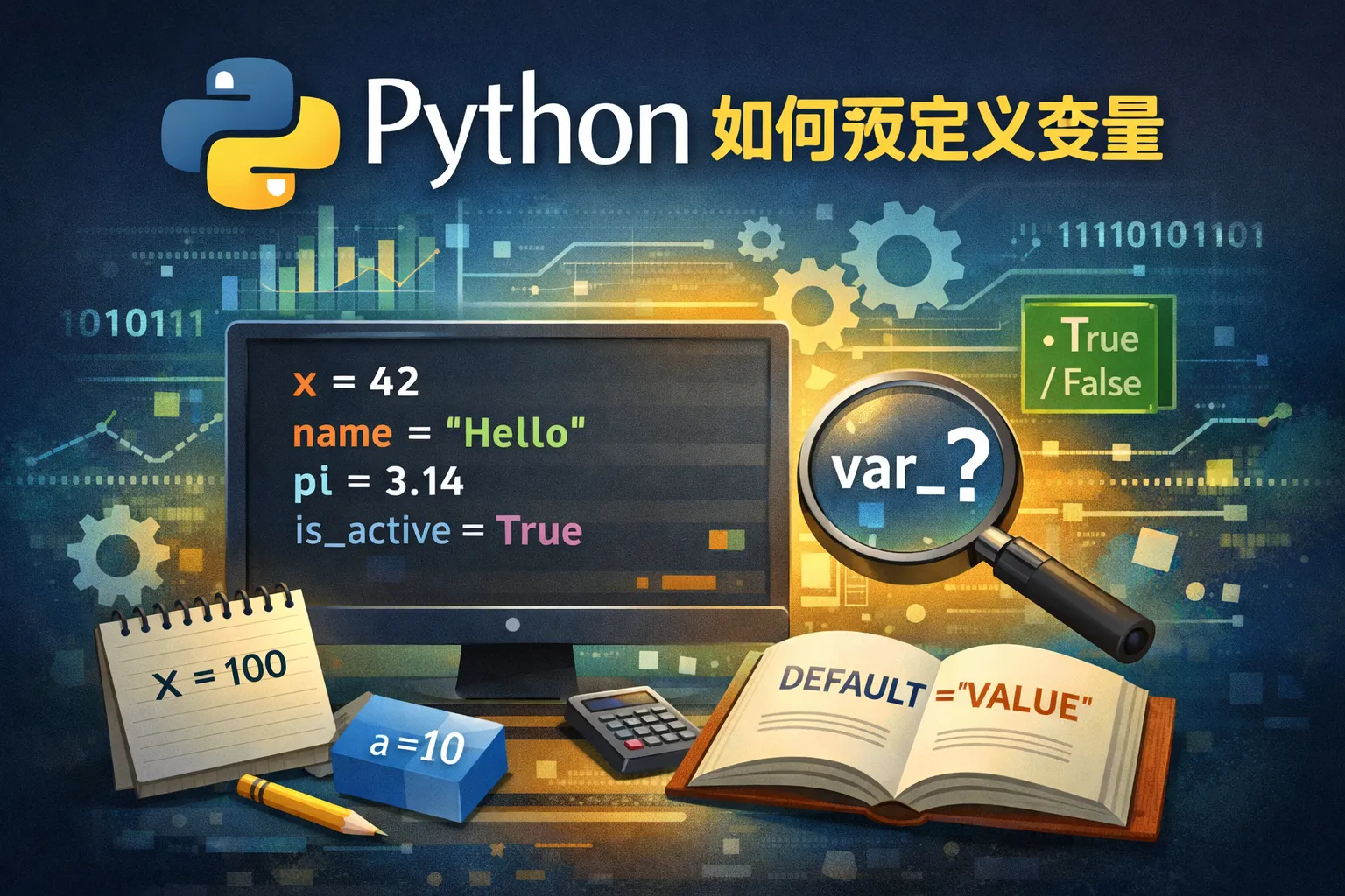 python 如何预定义变量