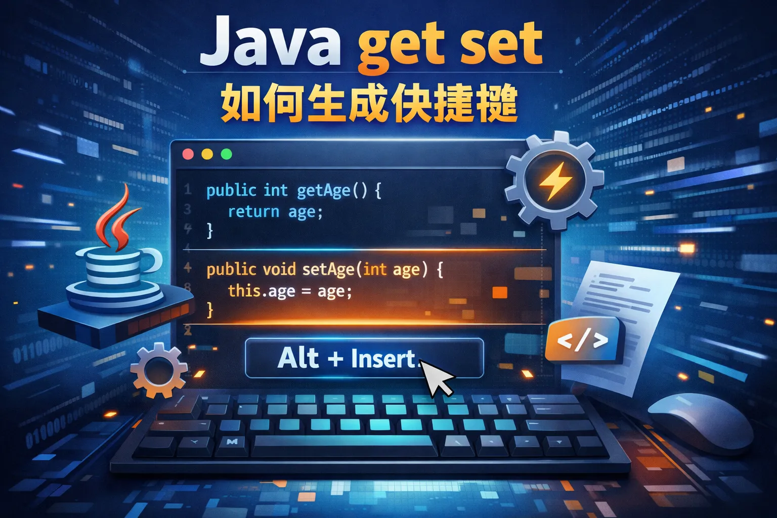 java get set如何生成快捷键