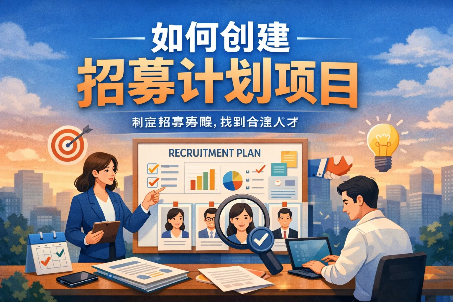 如何创建招募计划项目