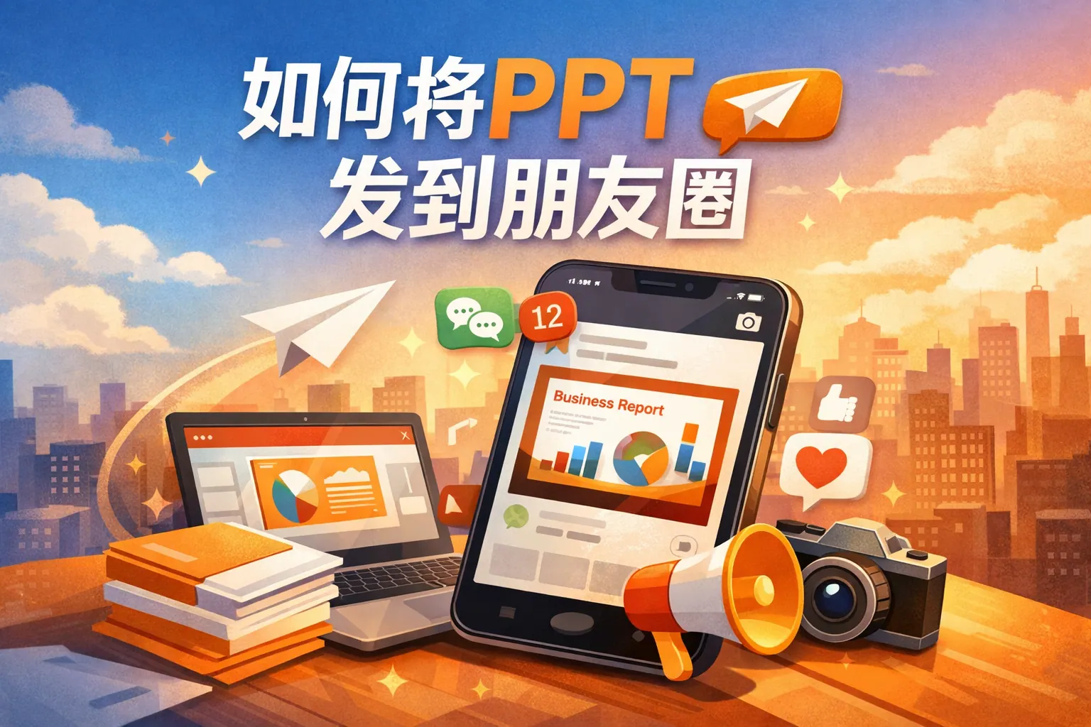 如何将ppt发到朋友圈